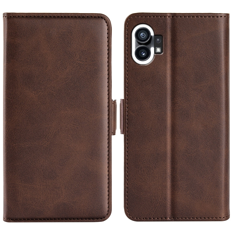 Dual-side Magnetic Buckle Leather Phone Case, For Nothine Phone 1