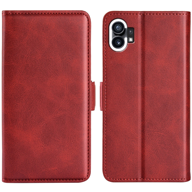 Dual-side Magnetic Buckle Leather Phone Case, For Nothine Phone 1
