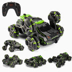 MoFun JC03 2.4G remote control six-wheel stunt car 360 degree swing arm without dead angle drift spray remote control car — MoFun JC03 (Green)