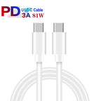 38W PD20W + QC3.0 USB Car Charger with Type-C to Type-C Data Cable, Length: 1m — Black