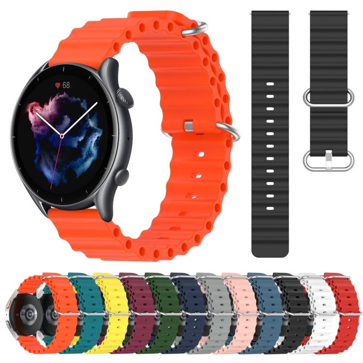 22mm Ocean Style Silicone Solid Color Watch Band
