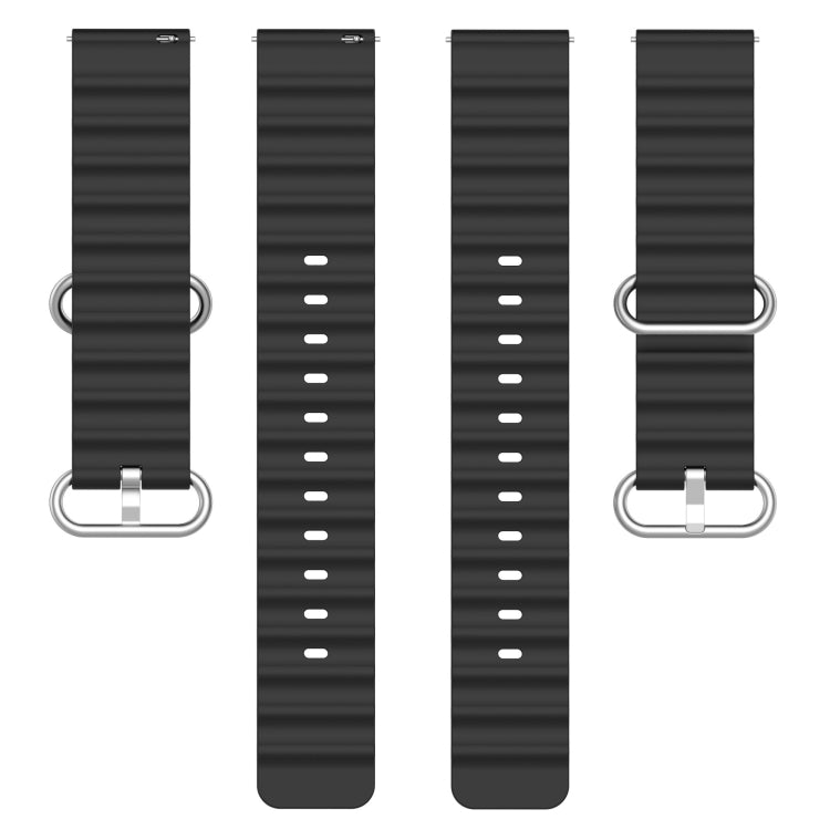 22mm Ocean Style Silicone Solid Color Watch Band