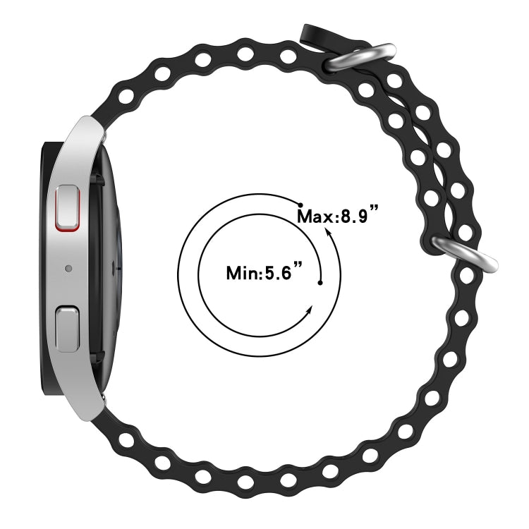 22mm Ocean Style Silicone Solid Color Watch Band