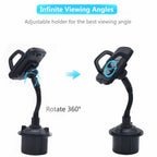 C009 Adjustable Car Cup Holder 360 Degree Universal Car Mount — view 4