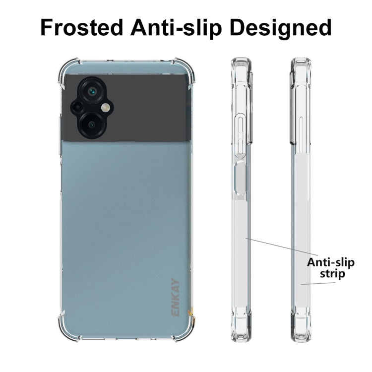 ENKAY Clear TPU Shockproof Phone Case, For Xiaomi Poco M5 4G