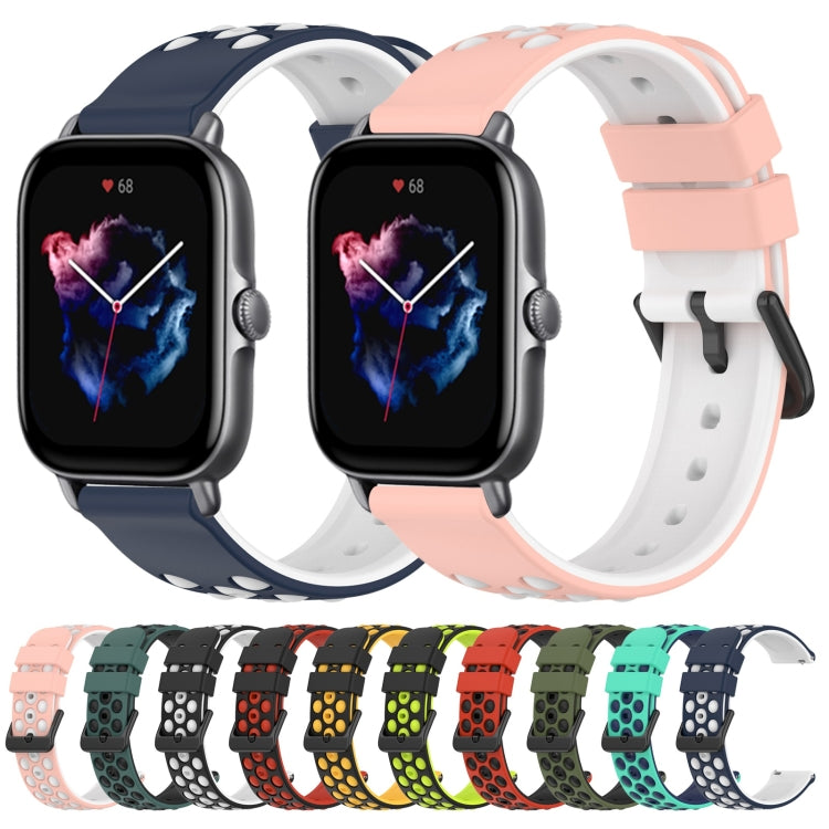 20mm Two-Color Porous Silicone Watch Band