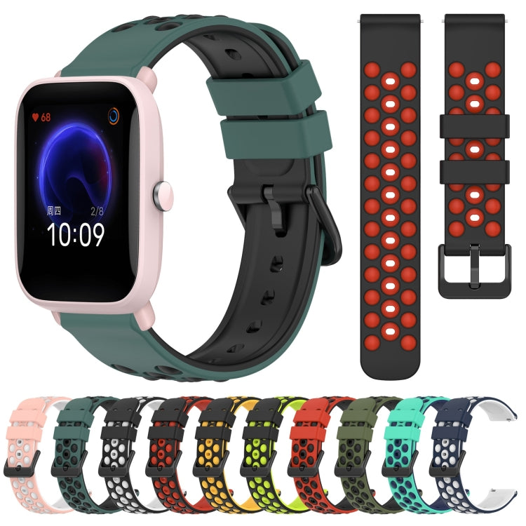 20mm Two-Color Porous Silicone Watch Band