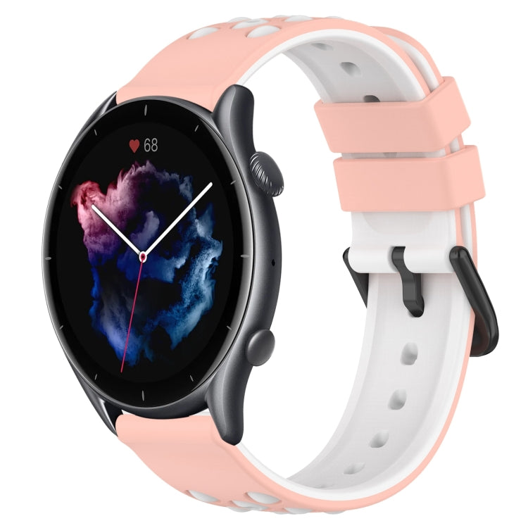 22mm Two-Color Porous Silicone Watch Band