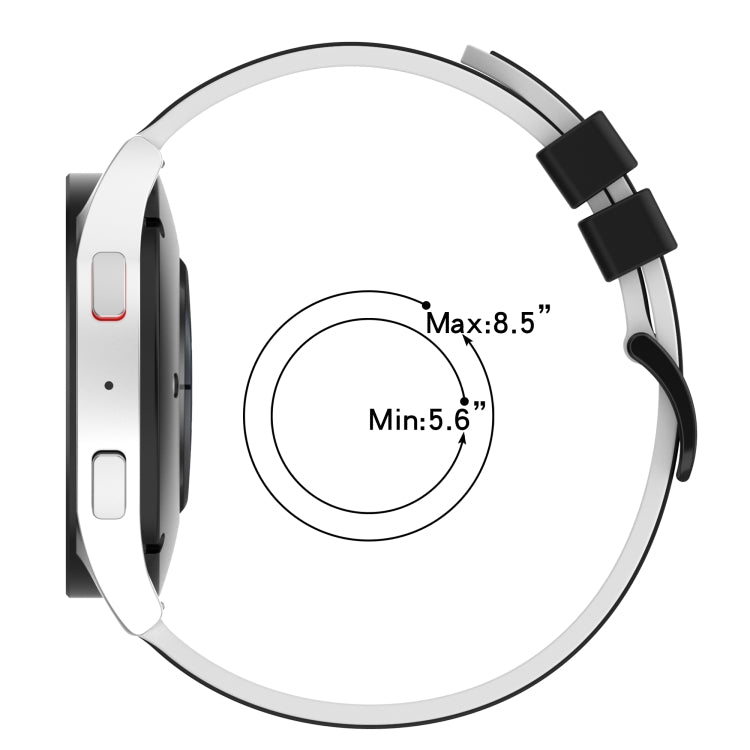 22mm Two-Color Silicone Watch Band