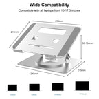 D088 Portable Aluminum 360 Degree Rotating Height Flexible Adjustable Notebook Laptop Stand