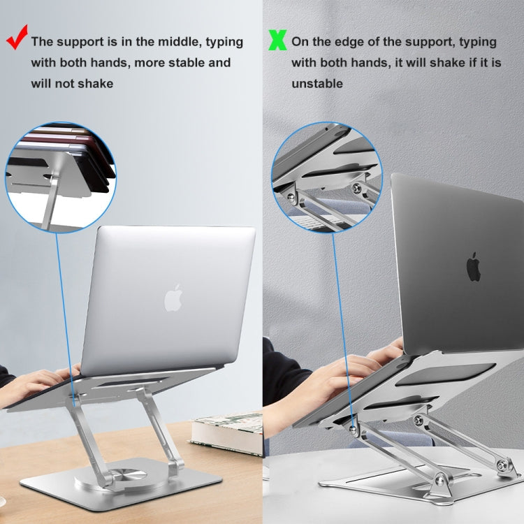 D088 Portable Aluminum 360 Degree Rotating Height Flexible Adjustable Notebook Laptop Stand