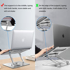 D088 Portable Aluminum 360 Degree Rotating Height Flexible Adjustable Notebook Laptop Stand