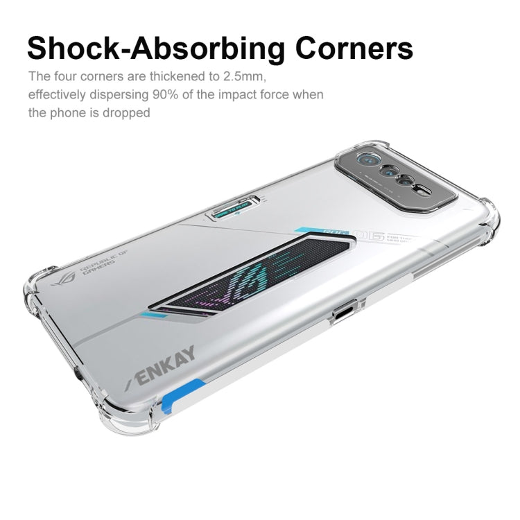 ENKAY Clear TPU Shockproof Phone Case, For Asus ROG Phone 6