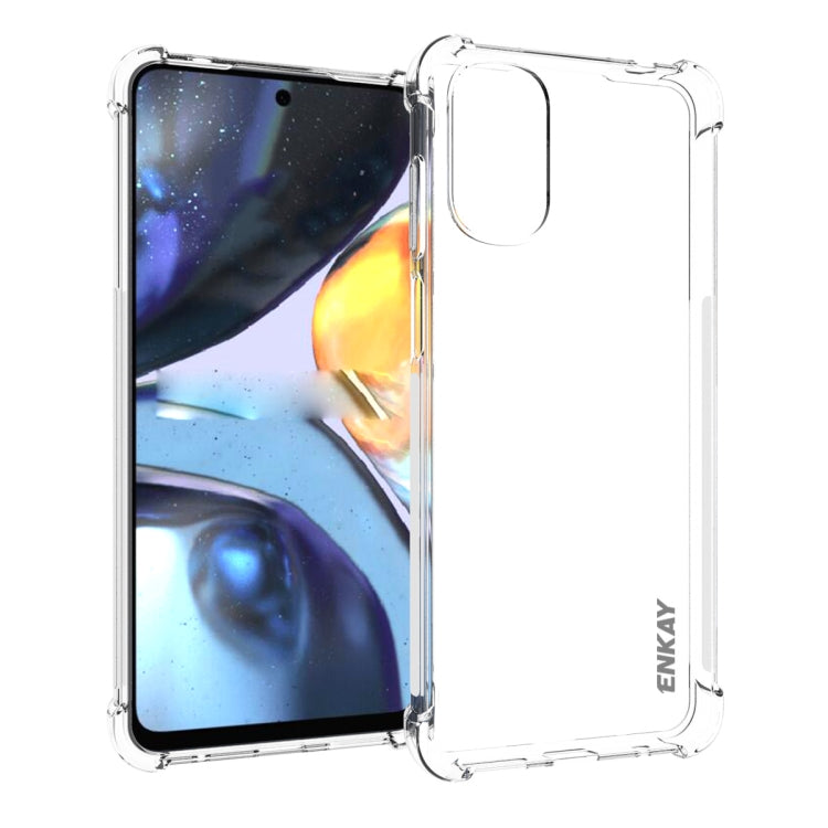 ENKAY Clear TPU Shockproof Phone Case, For Motorola Moto G22 4G