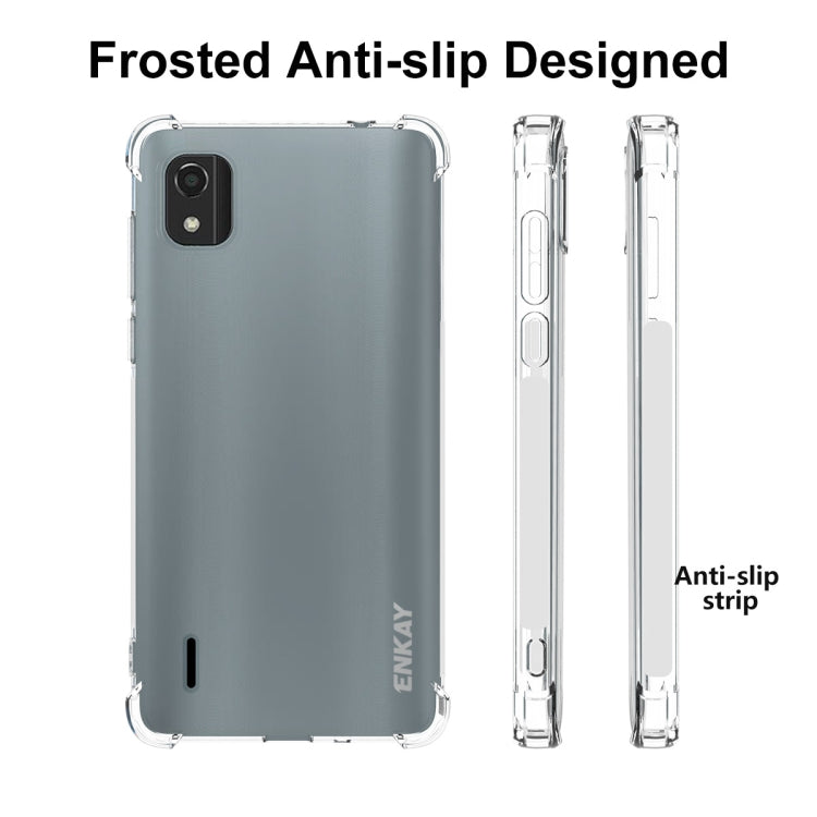 ENKAY Clear TPU Shockproof Phone Case, For Nokia C2 2nd Edition