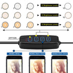 NS-08 LED Dimmable Ring Lamp with Phone Tripod Stand Holder — view 3