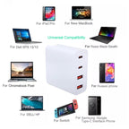 GaN 100W Dual USB + Dual USB-C/Type-C Multi Port Charger with 2m Type-C to Type-C Data Cable Set — view 13
