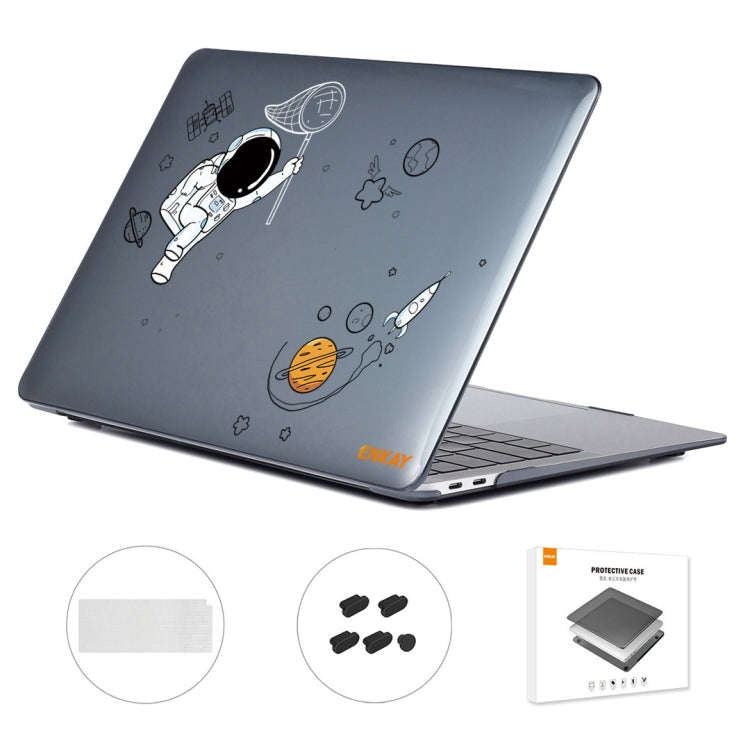 ENKAY Hat-Prince 3 in 1 Spaceman Pattern Laotop Protective Crystal Case with TPU Keyboard Film / Anti-dust Plugs, For MacBook Air 13.3 2020 A2179/A2337
