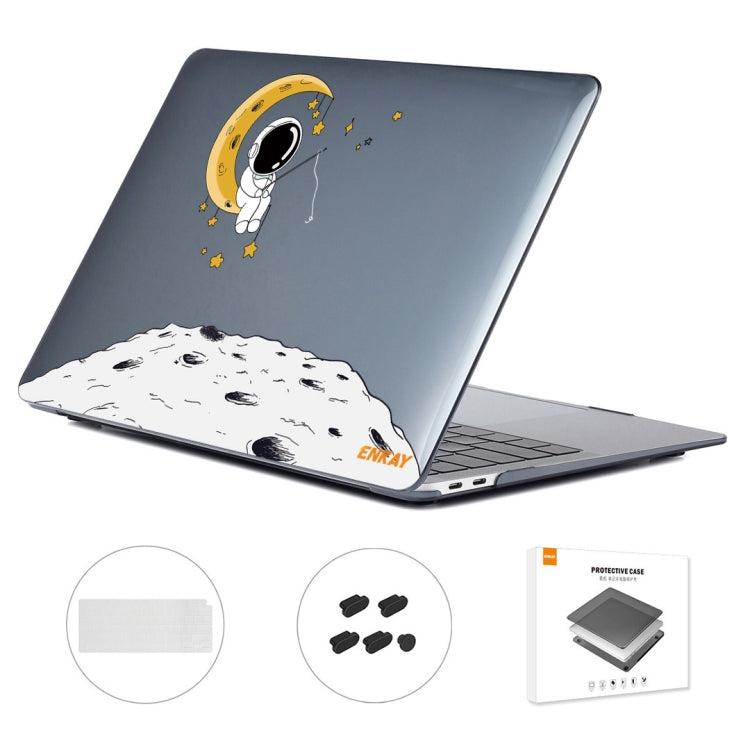 ENKAY Hat-Prince 3 in 1 Spaceman Pattern Laotop Protective Crystal Case with TPU Keyboard Film / Anti-dust Plugs, For MacBook Air 13.3 2020 A2179/A2337
