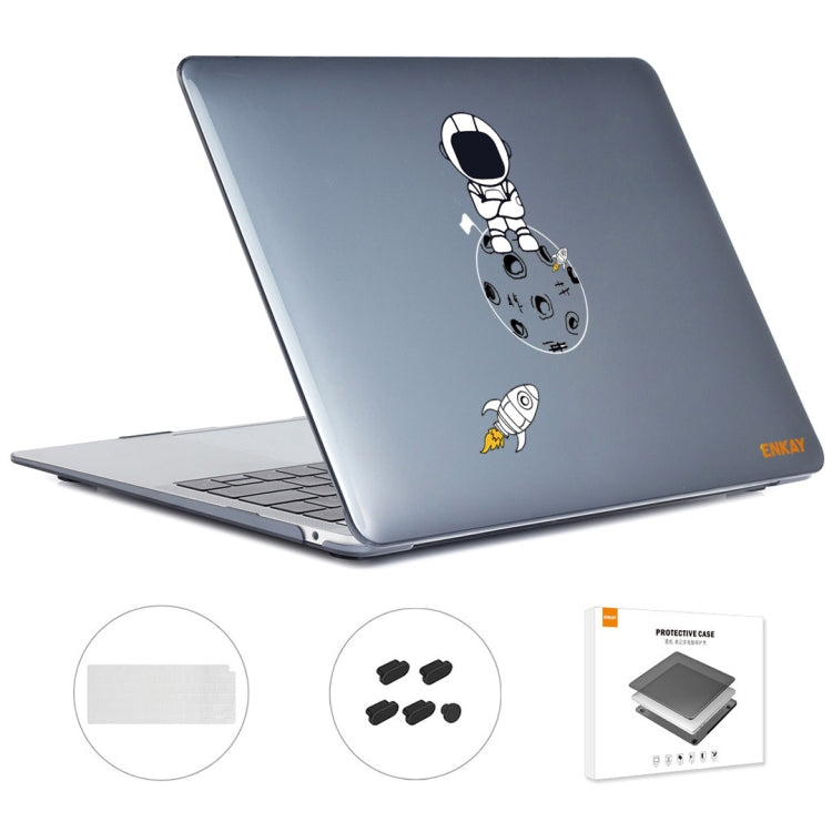 ENKAY Hat-Prince 3 in 1 Spaceman Pattern Laotop Protective Crystal Case with TPU Keyboard Film / Anti-dust Plugs, For MacBook Air 13.3 2020 A2179/A2337