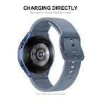 For Samsung Galaxy Watch4/5 40mm ENKAY Hat-Prince Waterproof Full Coverage PC Frame + 9H Tempered Glass Case