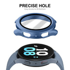 For Samsung Galaxy Watch4/5 40mm ENKAY Hat-Prince Waterproof Full Coverage PC Frame + 9H Tempered Glass Case