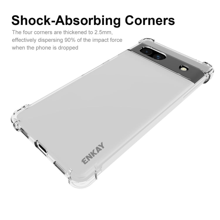 ENKAY Hat-Prince Clear TPU Shockproof Phone Case, For Google Pixel 7A
