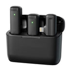 2 Pack Wireless Lavalier Microphones with Charging Case