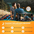 2 Pack Wireless Lavalier Microphones with Charging Case — view 4