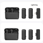 2 Pack Wireless Lavalier Microphones with Charging Case — view 7