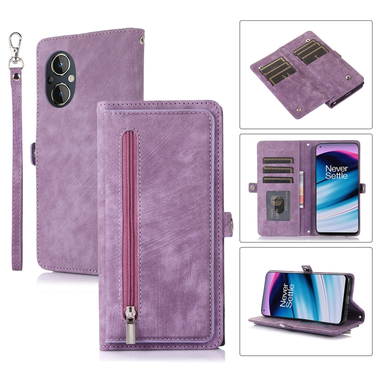 Zipper Card Slot Buckle Wallet Leather Phone Case