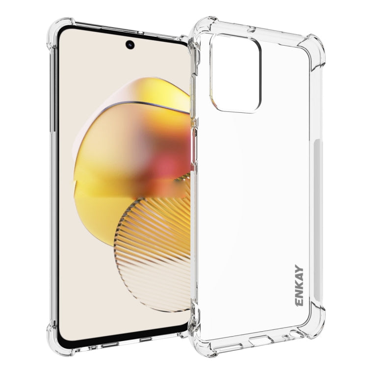 ENKAY Hat-Prince Clear TPU Shockproof Case Soft Anti-slip Cover, For Motorola Moto G73 5G