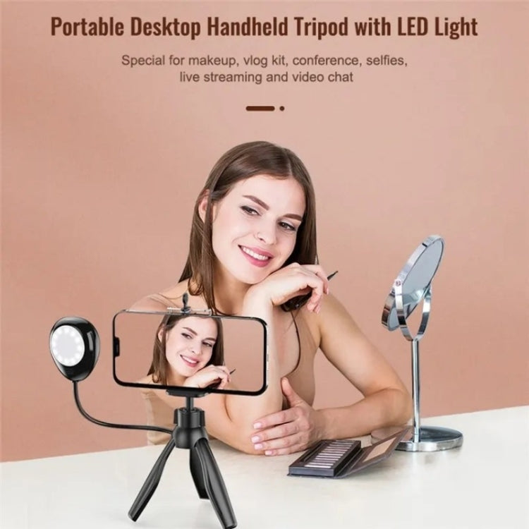 XWJ-S1 Desktop Cell Phone Holder Tripod with LED Lights — view 4