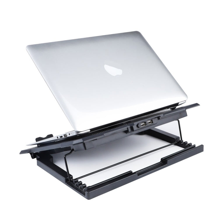 S100 One Fan Adjustable Height Dual USB Ports Laptop Cooling Pad