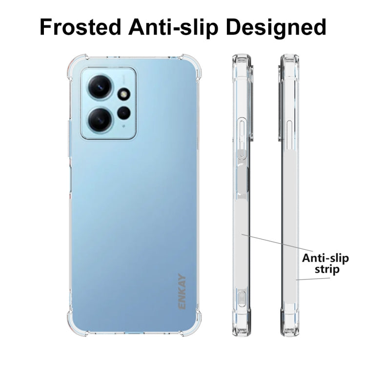 ENKAY Clear TPU Shockproof Anti-slip Phone Case, For Xiaomi Redmi Note 12 4G Global