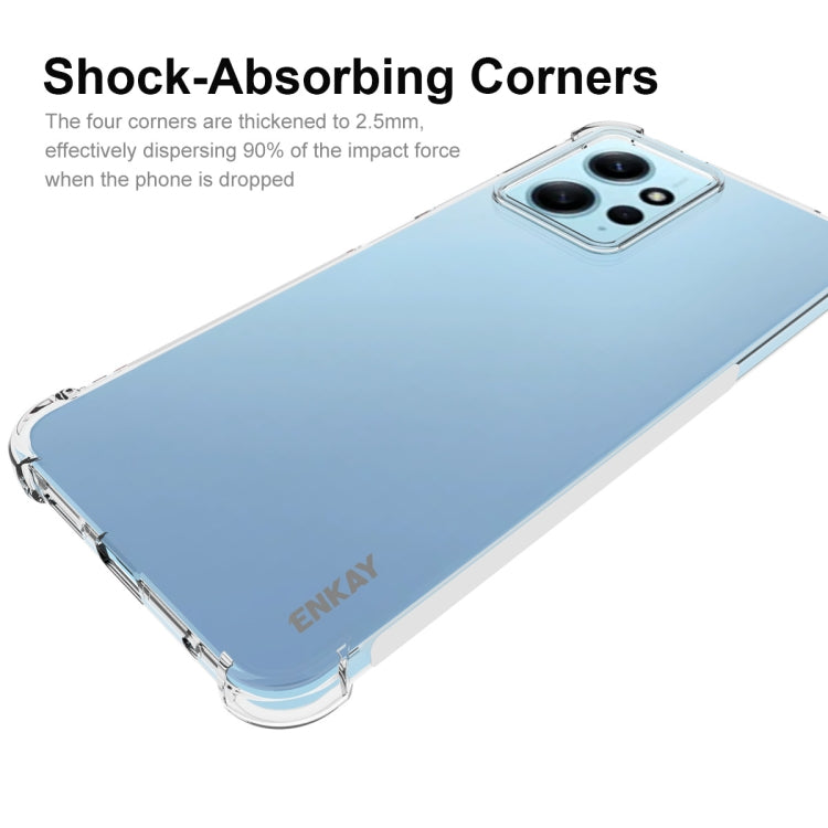 ENKAY Clear TPU Shockproof Anti-slip Phone Case, For Xiaomi Redmi Note 12 4G Global