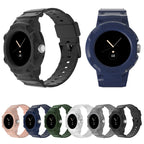 For Google Pixel Watch JUNSUNMAY Integrated TPU Adjustable Elastic Watch Band