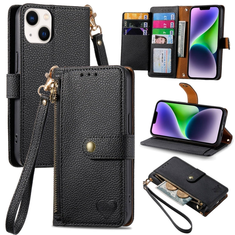 Love Zipper Lanyard Leather Phone Case — view 32