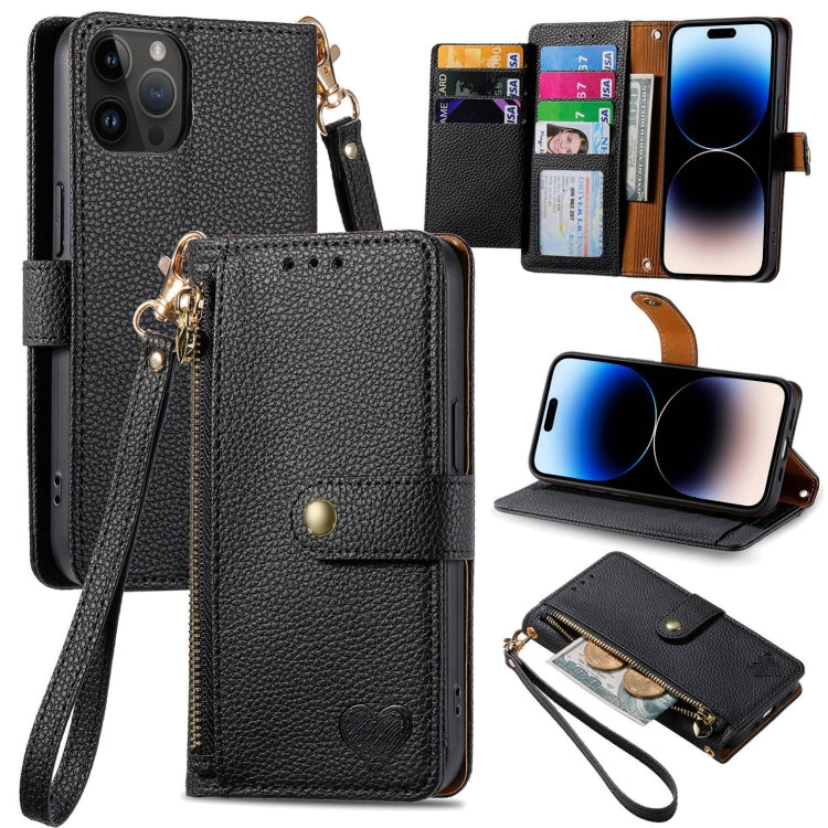 Love Zipper Lanyard Leather Phone Case — view 38