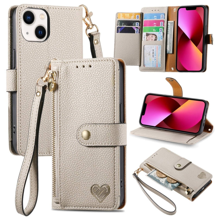 Love Zipper Lanyard Leather Phone Case — view 11
