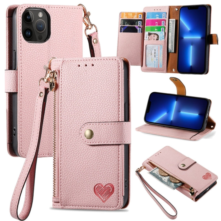 Love Zipper Lanyard Leather Phone Case — view 60