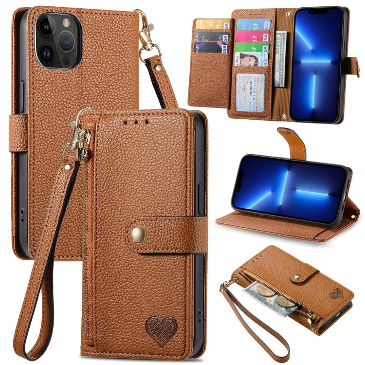 Love Zipper Lanyard Leather Phone Case — view 61