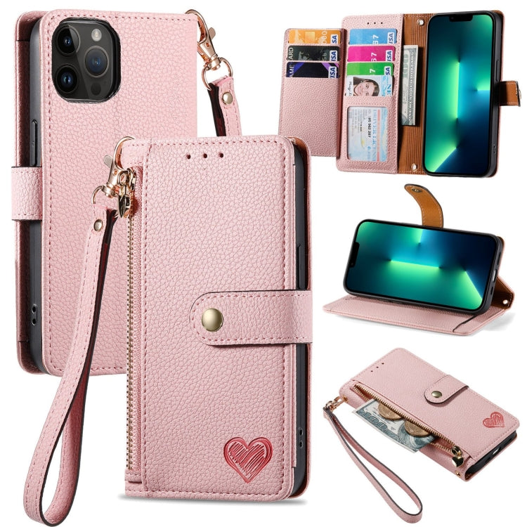 Love Zipper Lanyard Leather Phone Case — view 54