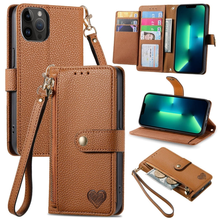 Love Zipper Lanyard Leather Phone Case — view 55