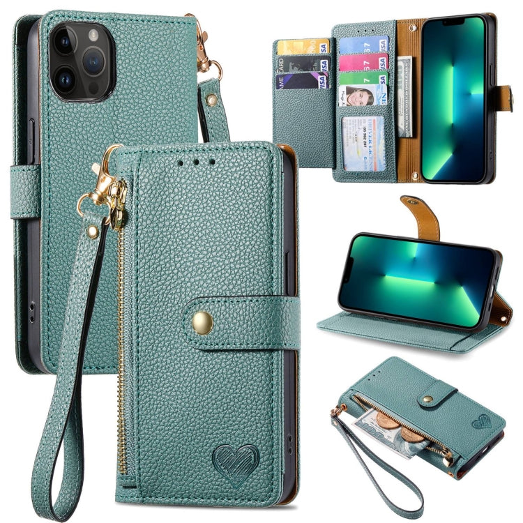 Love Zipper Lanyard Leather Phone Case — view 57