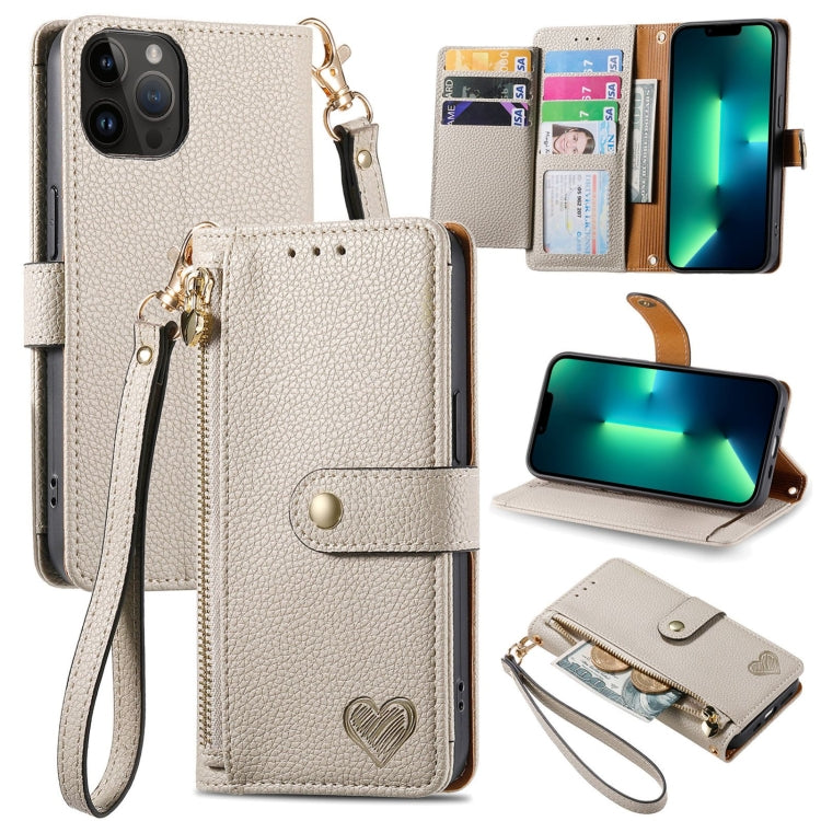 Love Zipper Lanyard Leather Phone Case — view 59