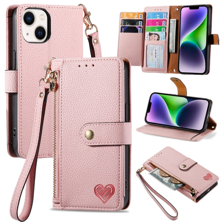 Love Zipper Lanyard Leather Phone Case — view 18