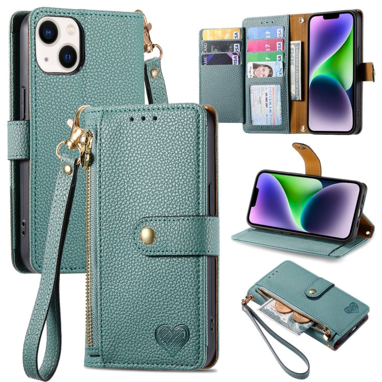 Love Zipper Lanyard Leather Phone Case — view 21