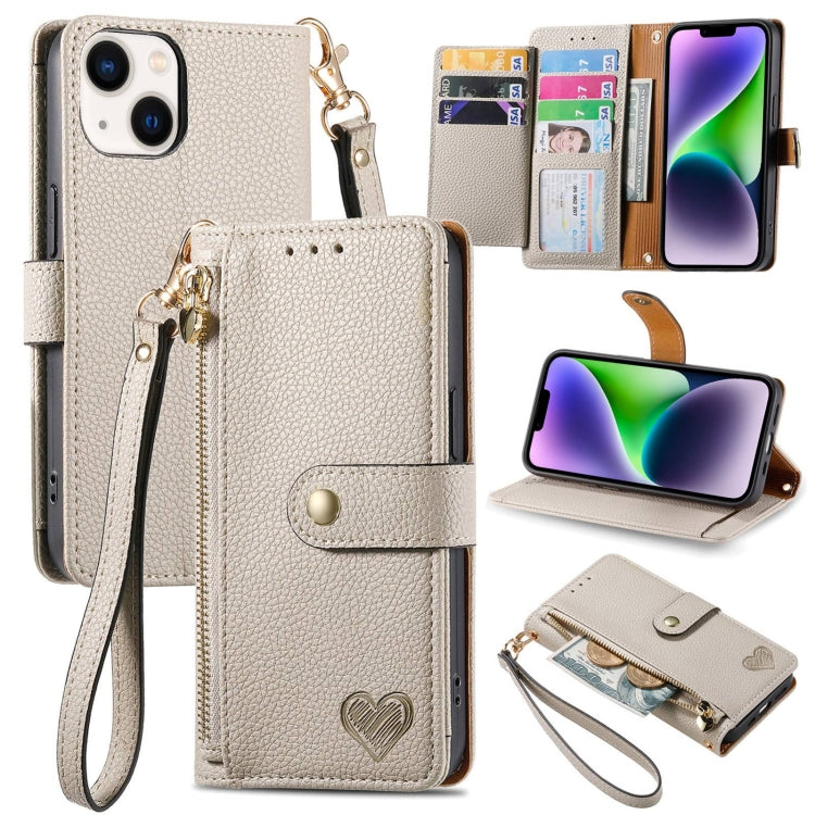 Love Zipper Lanyard Leather Phone Case — view 17