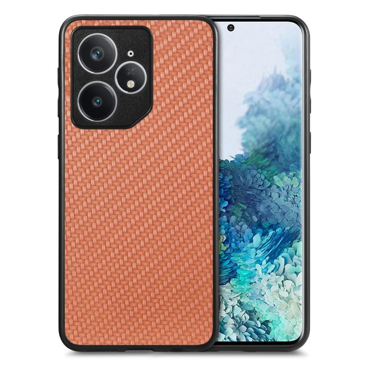 Carbon Fiber Texture Leather Back Cover Phone Case